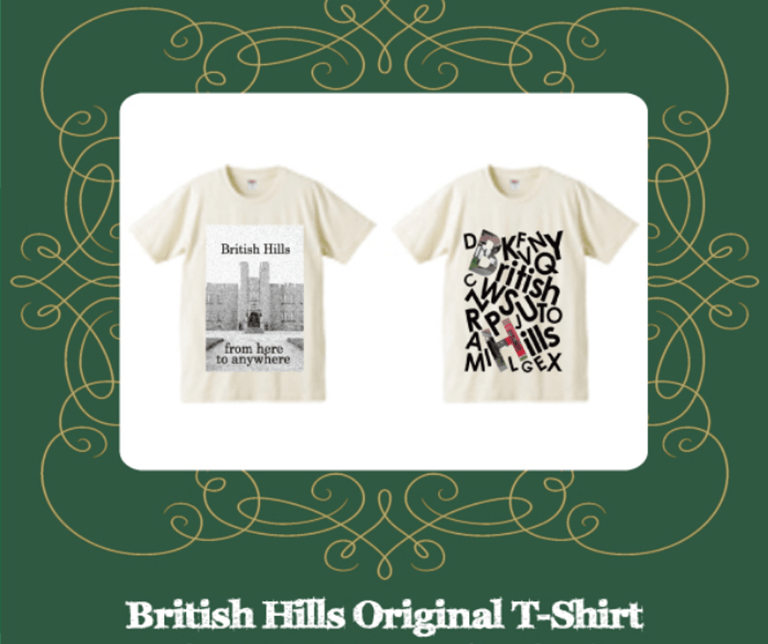 British Hillsでの販売用Tシャツの写真