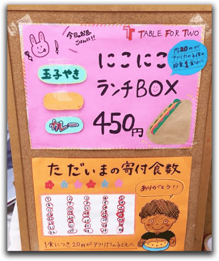 にこにこランチBOXの看板